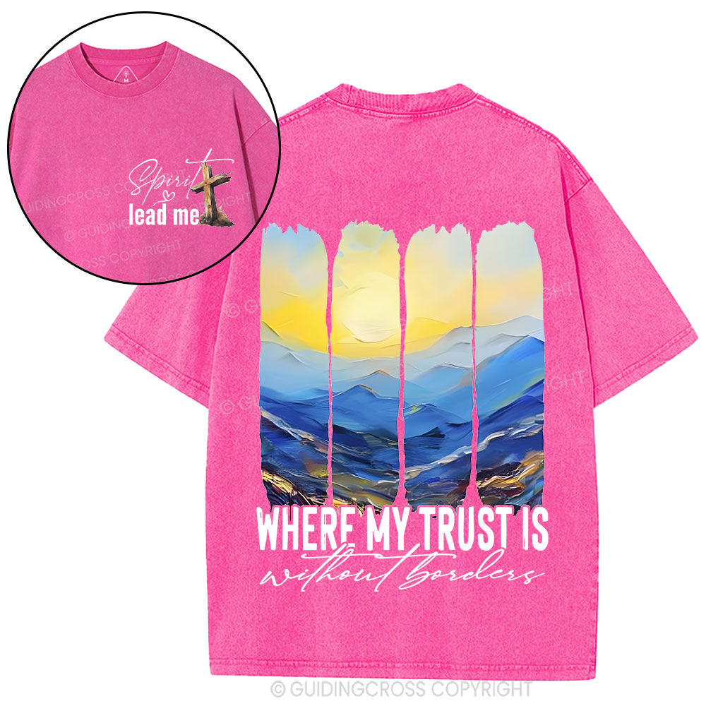 Spirit Lead Me Christian Washed T-Shirt