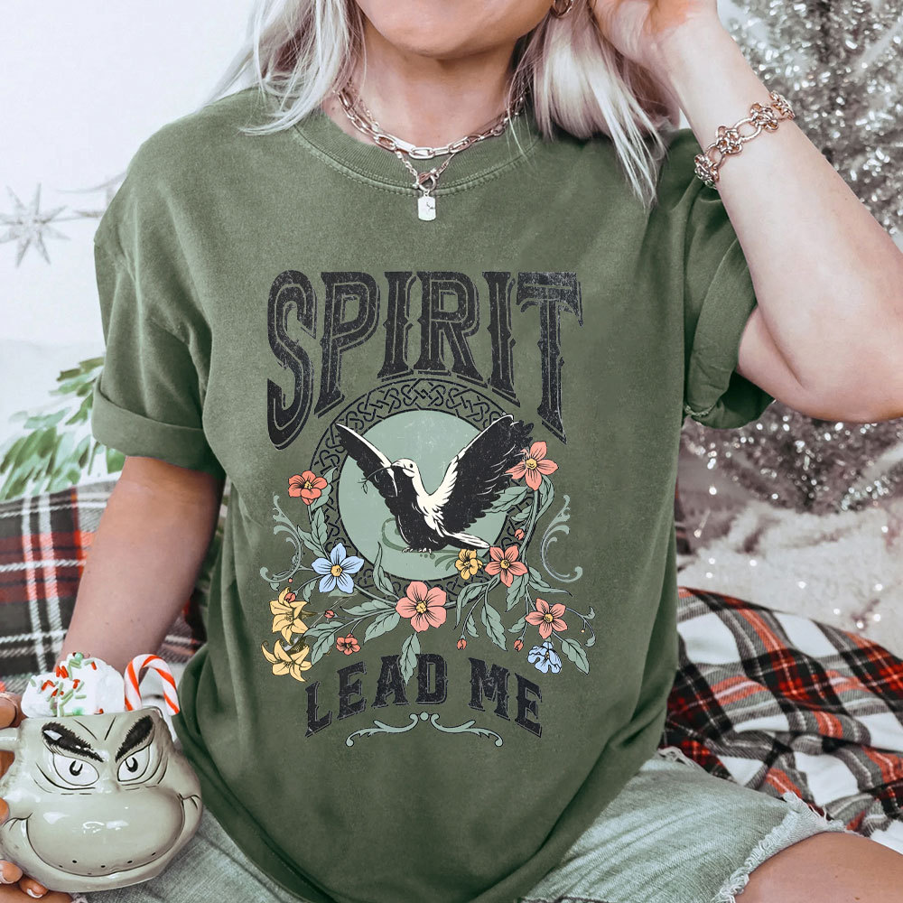 Spirit Lead Me Christian Washed T-Shirt
