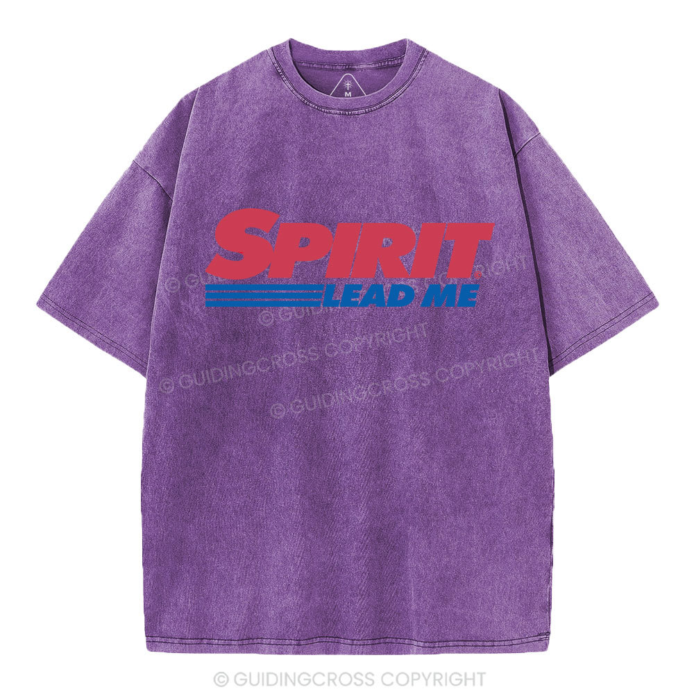 Spirit Lead Me Christian Washed T-Shirt