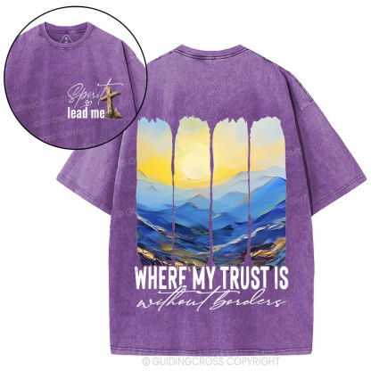Spirit Lead Me Christian Washed T-Shirt