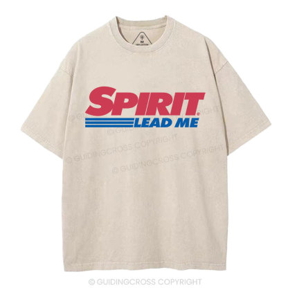 Spirit Lead Me Christian Washed T-Shirt