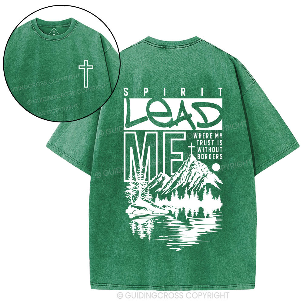Spirit Lead Me Christian Washed T-Shirt