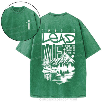 Spirit Lead Me Christian Washed T-Shirt