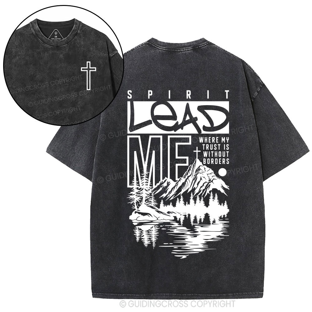 Spirit Lead Me Christian Washed T-Shirt