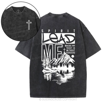 Spirit Lead Me Christian Washed T-Shirt
