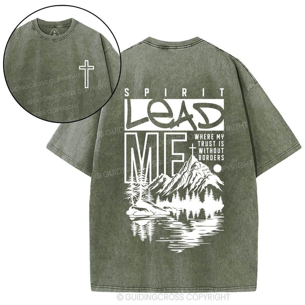Spirit Lead Me Christian Washed T-Shirt
