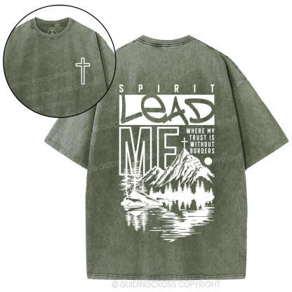 Spirit Lead Me Christian Washed T-Shirt