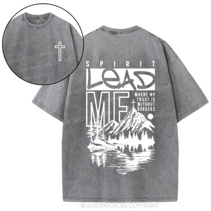 Spirit Lead Me Christian Washed T-Shirt