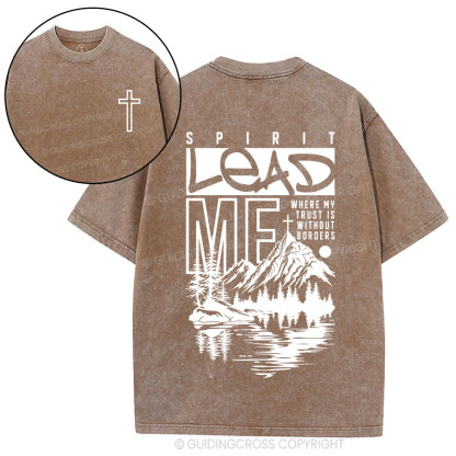 Spirit Lead Me Christian Washed T-Shirt