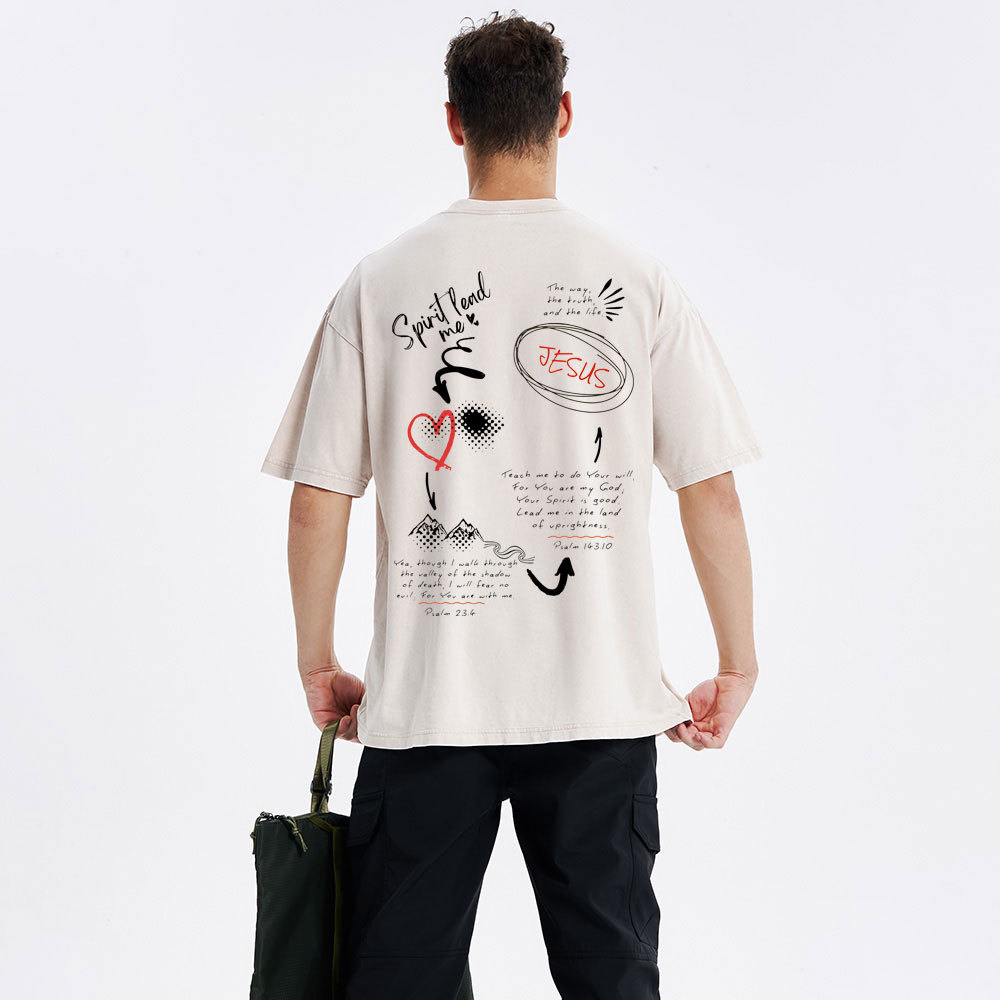 Spirit Lead Me Christian Washed T-Shirt