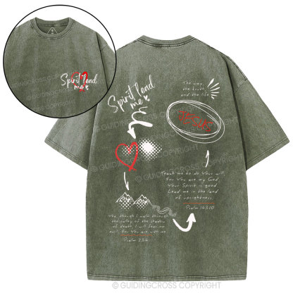 Spirit Lead Me Christian Washed T-Shirt