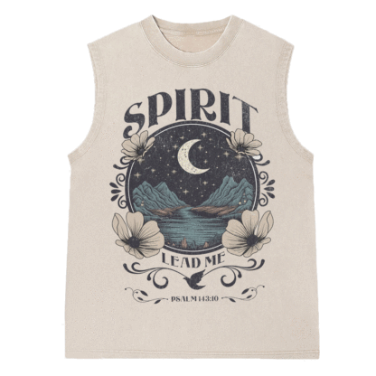 Spirit Lead Me Christian Washed sleeveless Tee