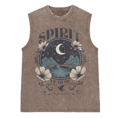 Spirit Lead Me Christian Washed sleeveless Tee