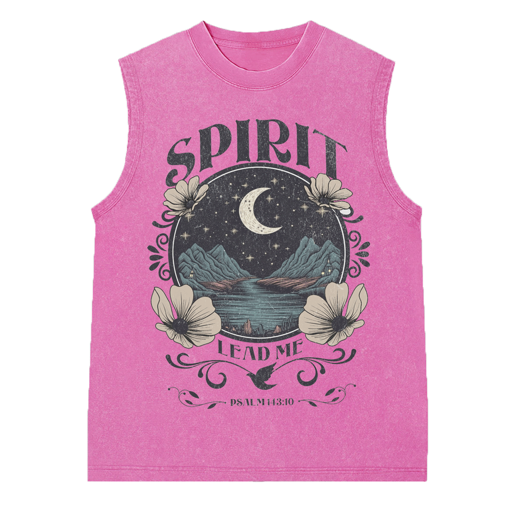 Spirit Lead Me Christian Washed sleeveless Tee