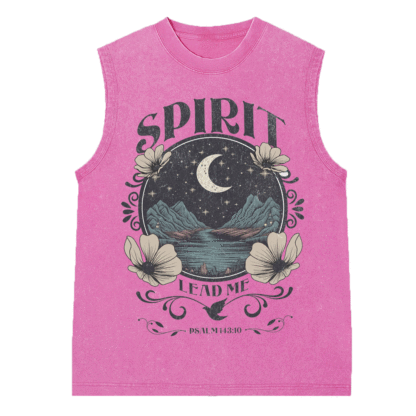 Spirit Lead Me Christian Washed sleeveless Tee
