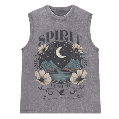Spirit Lead Me Christian Washed sleeveless Tee