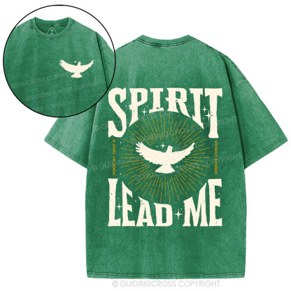 Spirit Lead Me Dove Christian Washed T-Shirt