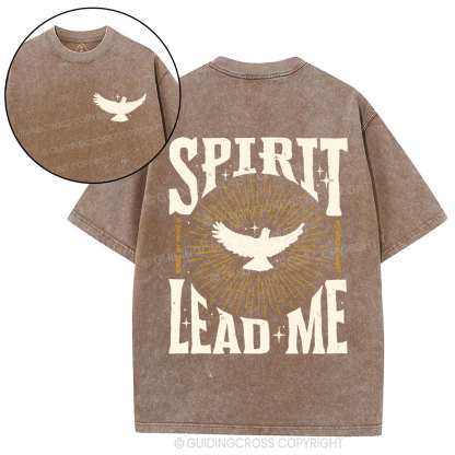 Spirit Lead Me Dove Christian Washed T-Shirt