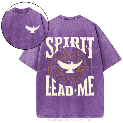 Spirit Lead Me Dove Christian Washed T-Shirt