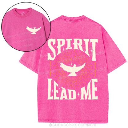 Spirit Lead Me Dove Christian Washed T-Shirt