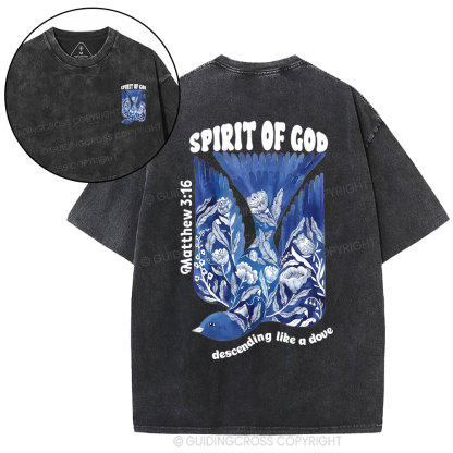 Spirit Of God Dove Christian Washed T-Shirt