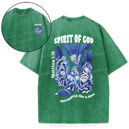 Spirit Of God Dove Christian Washed T-Shirt
