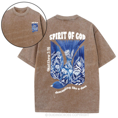 Spirit Of God Dove Christian Washed T-Shirt