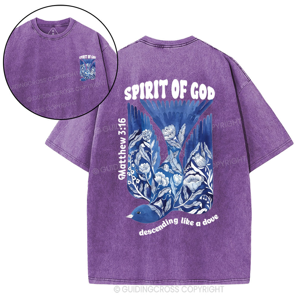 Spirit Of God Dove Christian Washed T-Shirt