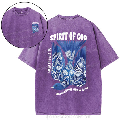 Spirit Of God Dove Christian Washed T-Shirt