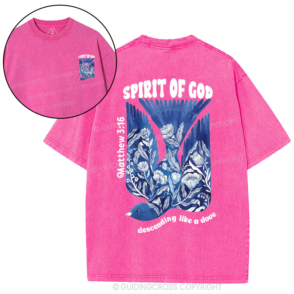Spirit Of God Dove Christian Washed T-Shirt