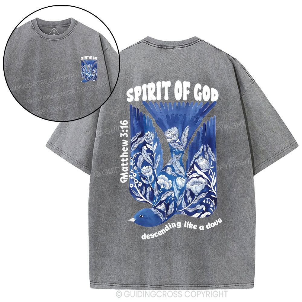 Spirit Of God Dove Christian Washed T-Shirt
