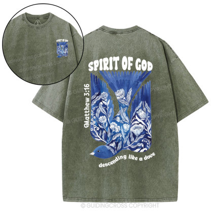 Spirit Of God Dove Christian Washed T-Shirt