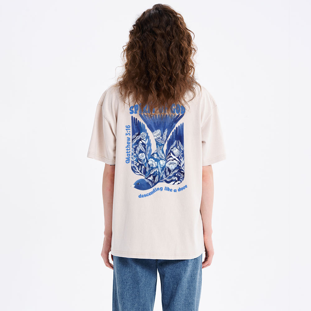 Spirit Of God Dove Christian Washed T-Shirt