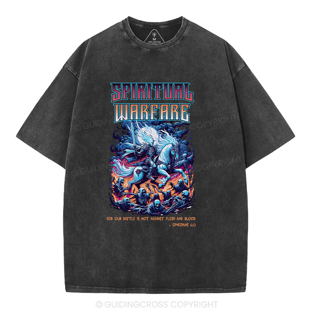 Spiritual Warfare Christian Washed T-Shirt