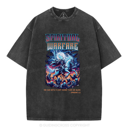 Spiritual Warfare Christian Washed T-Shirt
