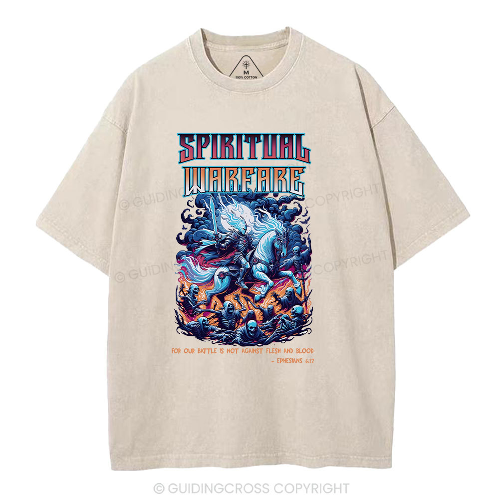 Spiritual Warfare Christian Washed T-Shirt
