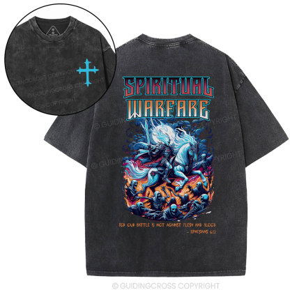 Spiritual Warfare Christian Washed T-Shirt