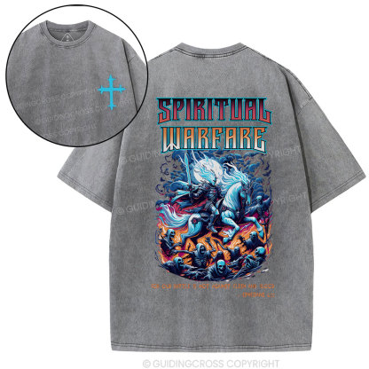 Spiritual Warfare Christian Washed T-Shirt