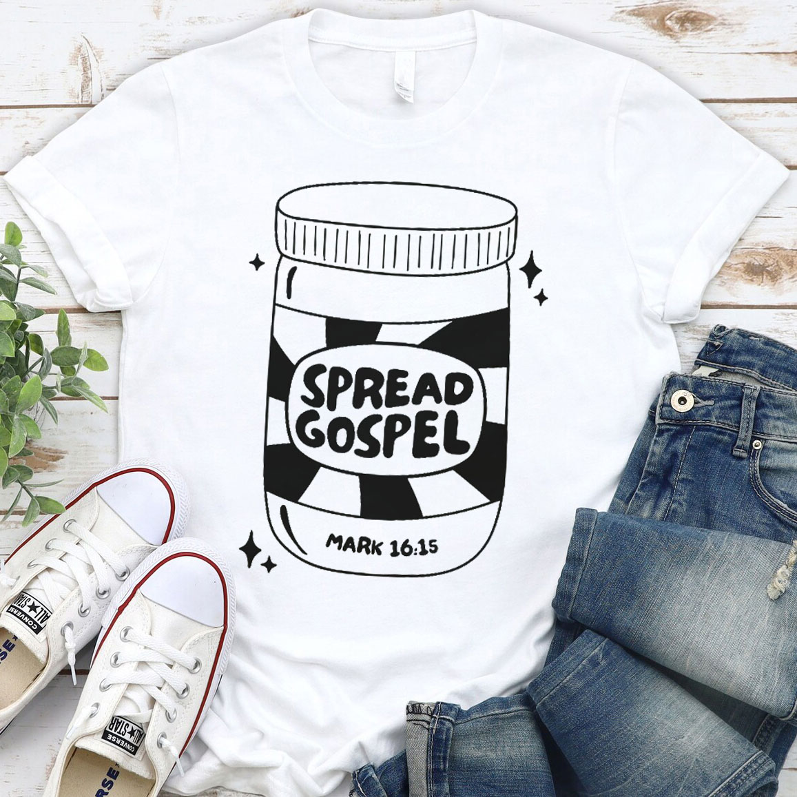Spread Gospel Mark 16：15 Christian T-Shirt