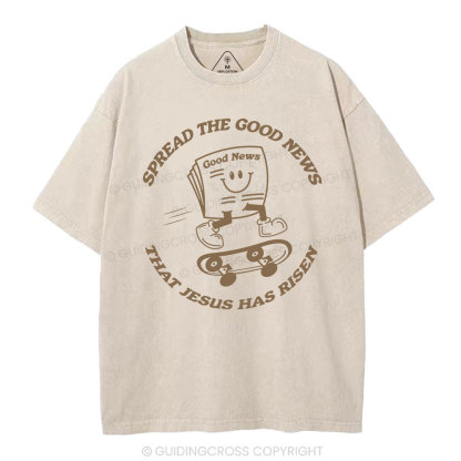 Spread The Good News Christian Washed T-Shirt