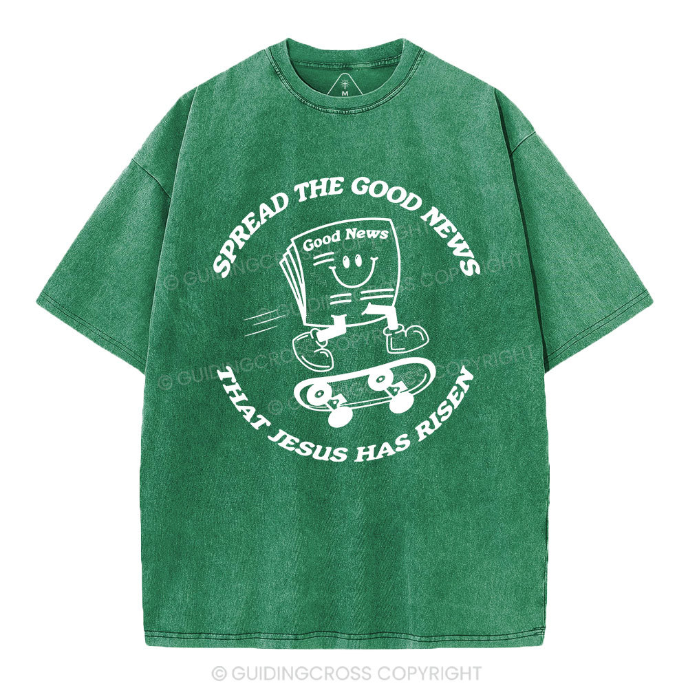Spread The Good News Christian Washed T-Shirt