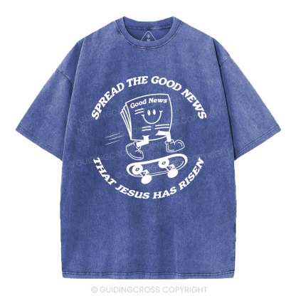 Spread The Good News Christian Washed T-Shirt