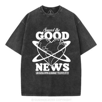 Spread The Good News Christian Washed T-Shirt