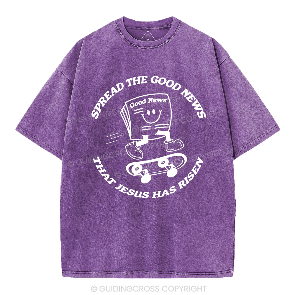 Spread The Good News Christian Washed T-Shirt