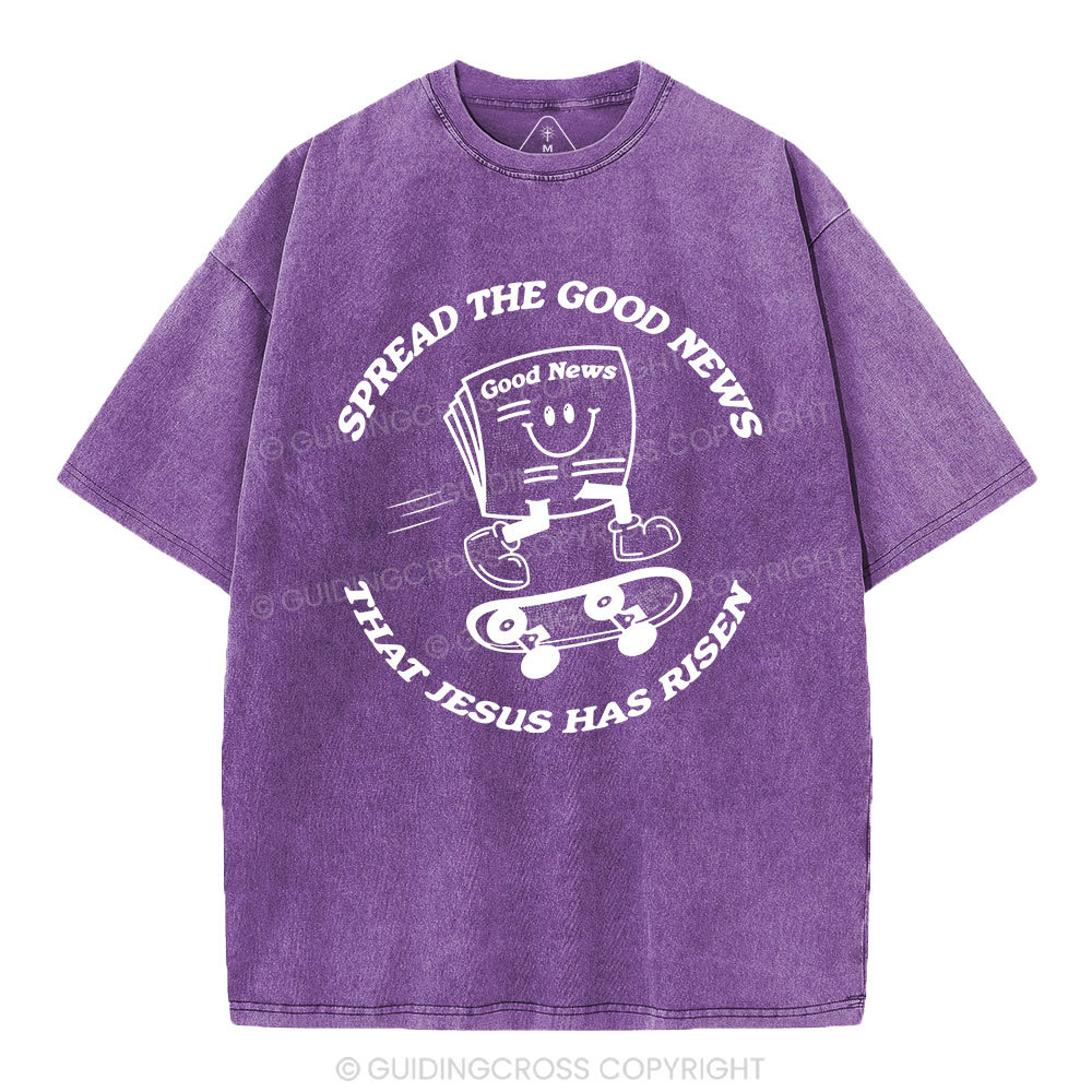 Spread The Good News Christian Washed T-Shirt