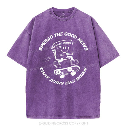 Spread The Good News Christian Washed T-Shirt