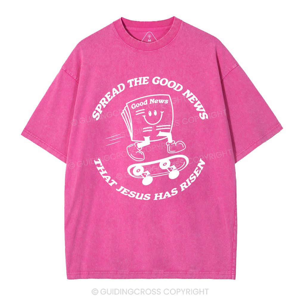 Spread The Good News Christian Washed T-Shirt