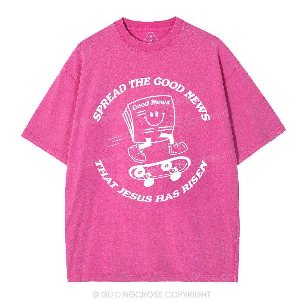 Spread The Good News Christian Washed T-Shirt