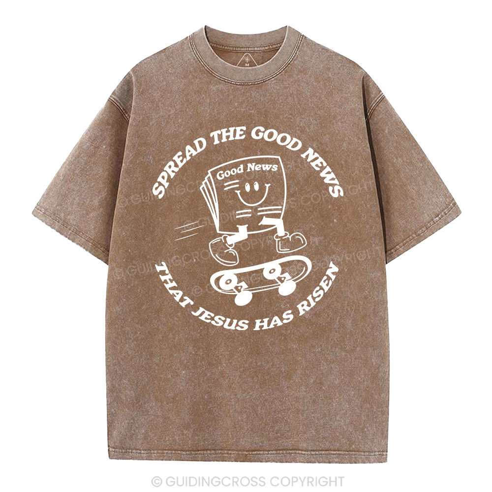 Spread The Good News Christian Washed T-Shirt
