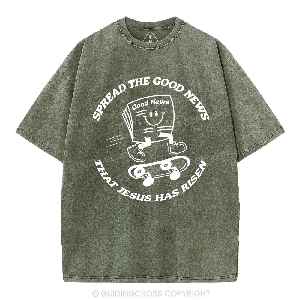 Spread The Good News Christian Washed T-Shirt